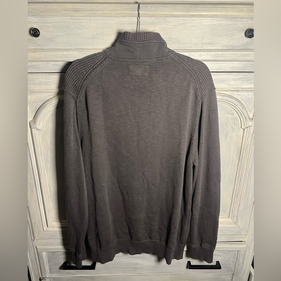 Carbon2Cobalt Charcoal Grey 3 Button Henley Thick Knit Pullover Sweater Basic - Picture 7 of 7